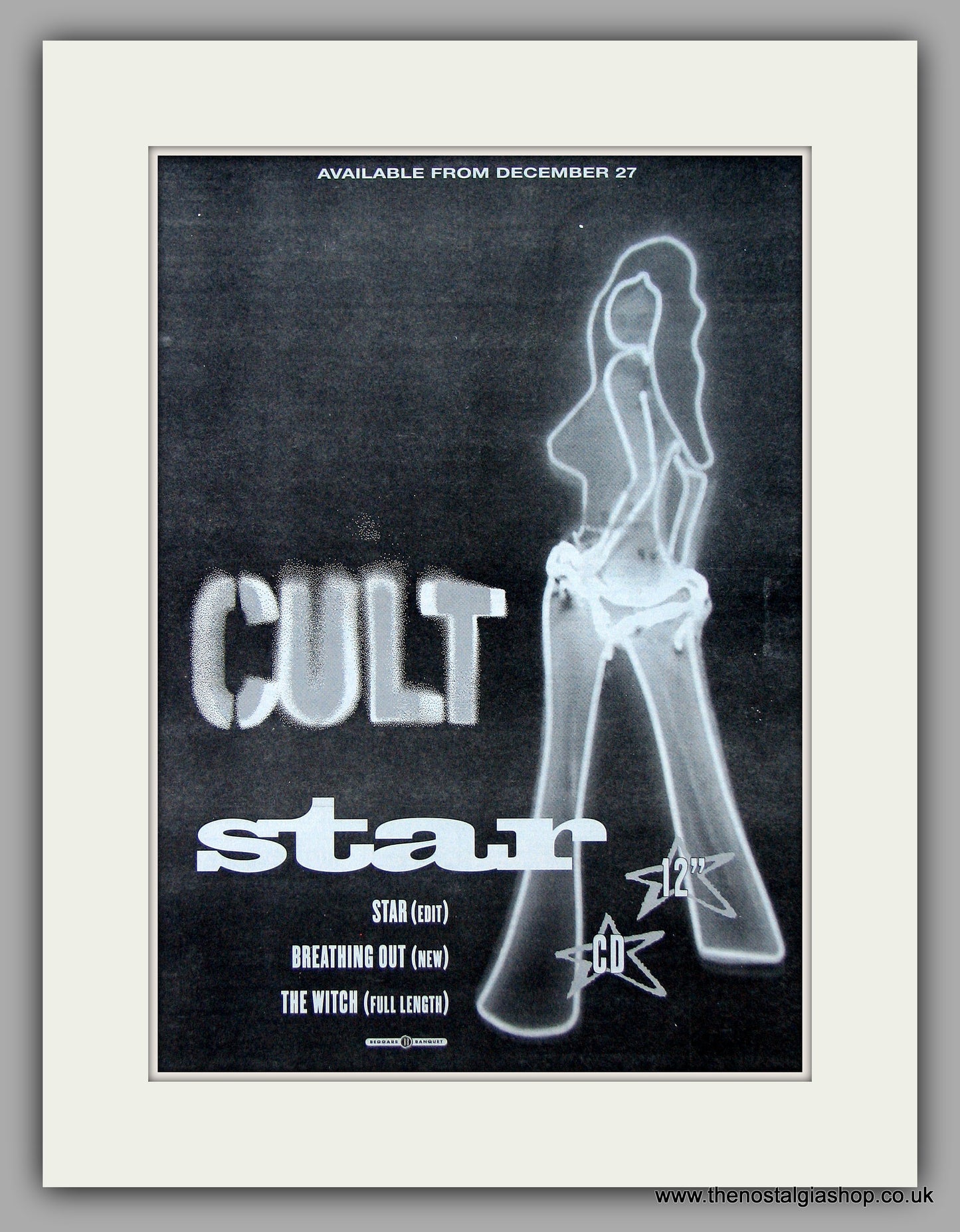 Cult - Star.  Original Vintage Advert 1994 (ref AD10692)