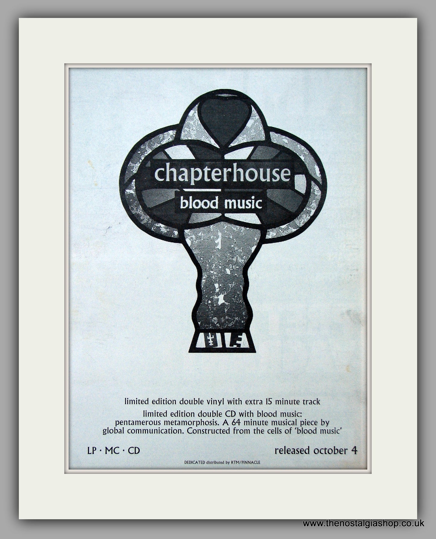 Chapterhouse - Blood Music.  Original Vintage Advert 1993 (ref AD10696)