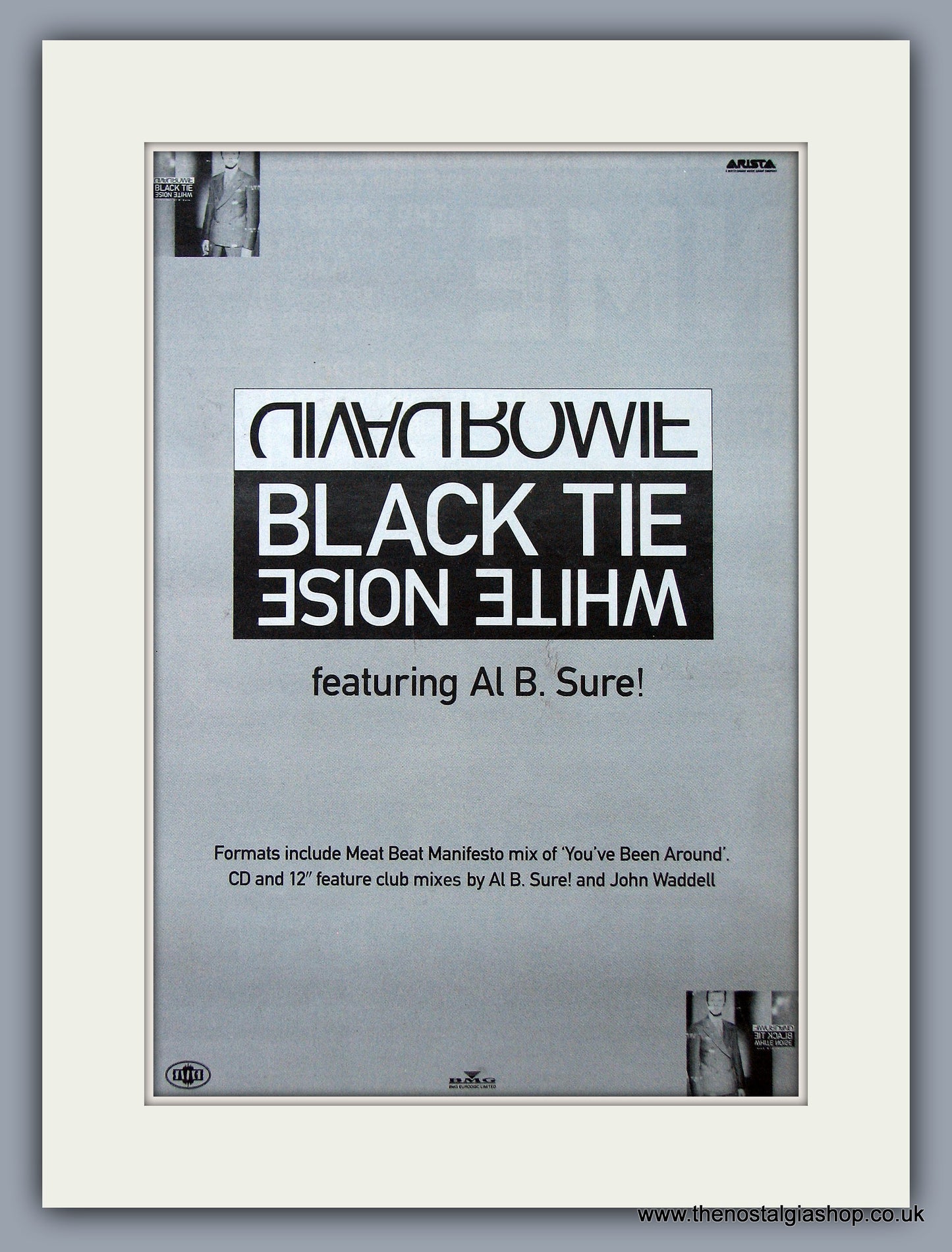 David Bowie - Black Tie White Noise.  Original Vintage Advert 1993 (ref AD10708)