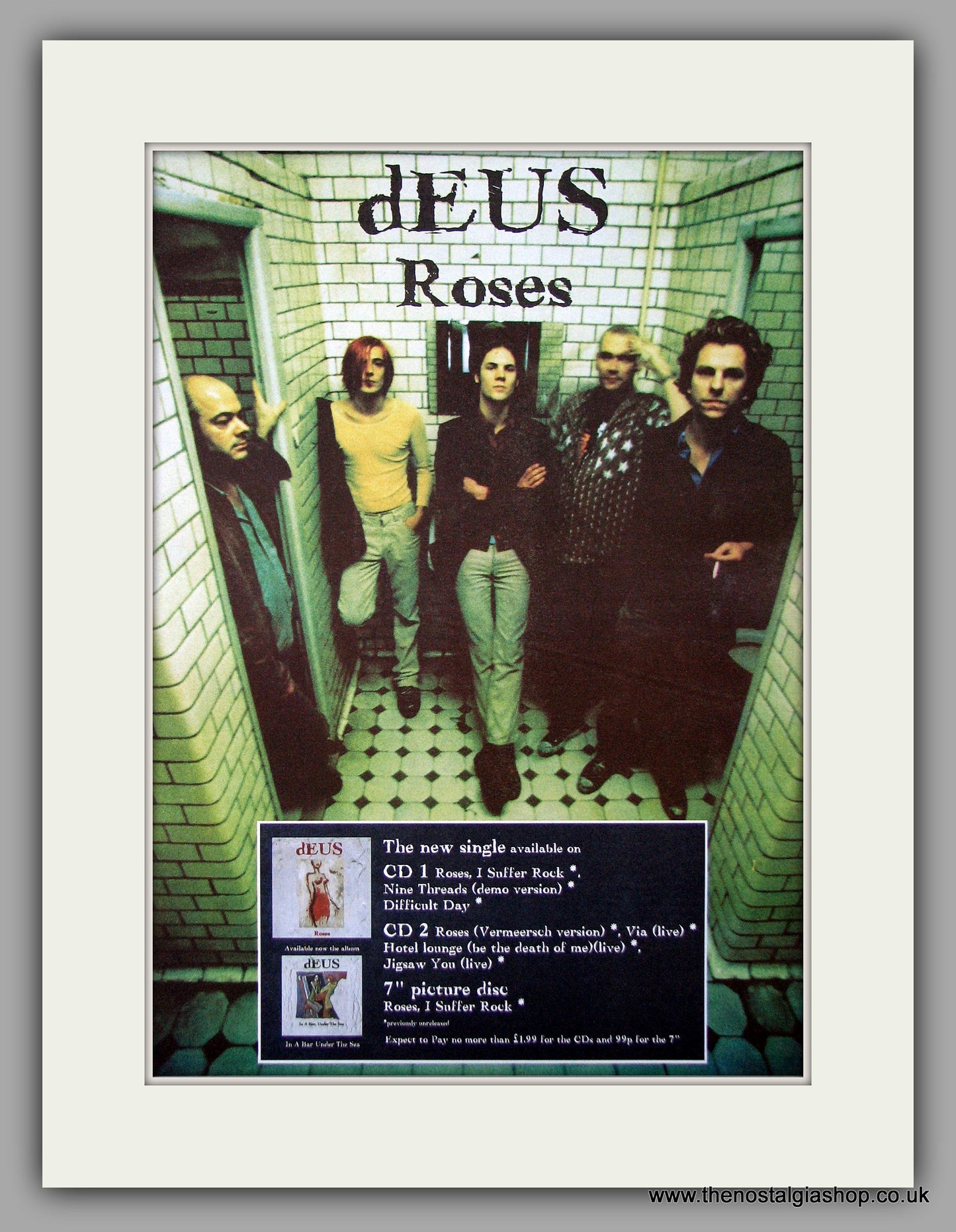 Deus - Roses.  Original Vintage Advert 1997 (ref AD10709)
