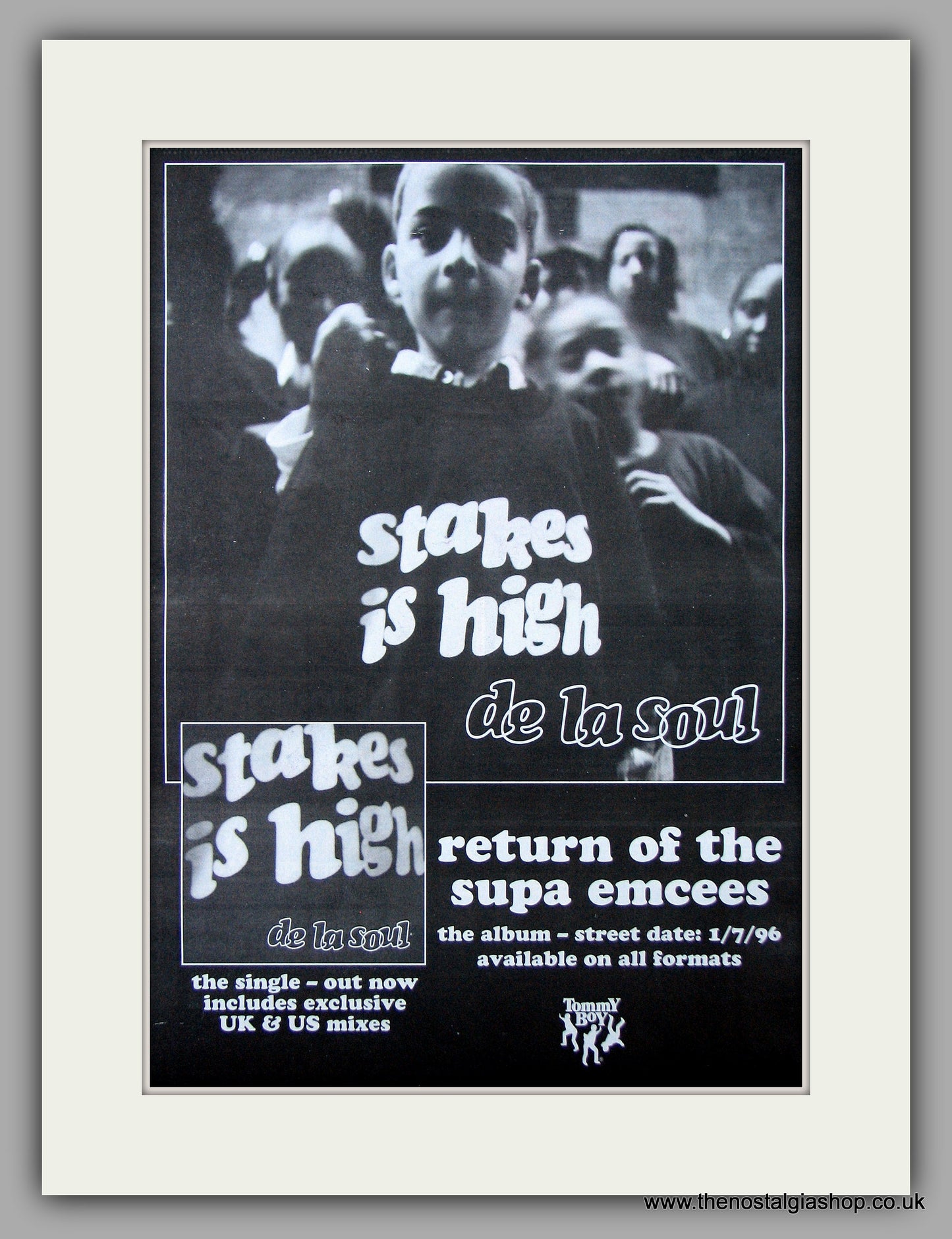 De La Soul - Stakes Is High.  Original Vintage Advert 1996 (ref AD10714)