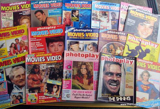 Photoplay Movies & Video Magazines. Job Lot. 1980's. 16 issues. (MC113)