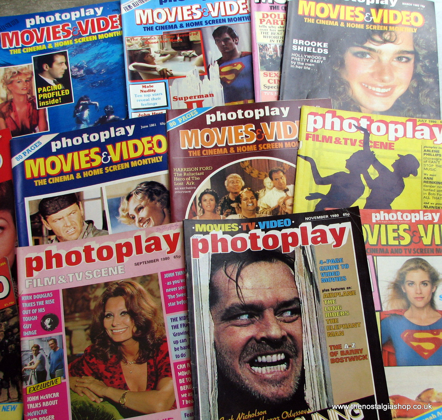 Photoplay Movies & Video Magazines. Job Lot. 1980's. 16 issues. (MC113)