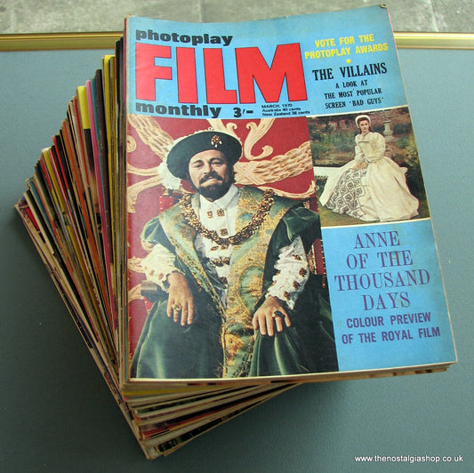 Photoplay Film Monthly Magazines. Job Lot. 1970's. 62 issues. (MC111)