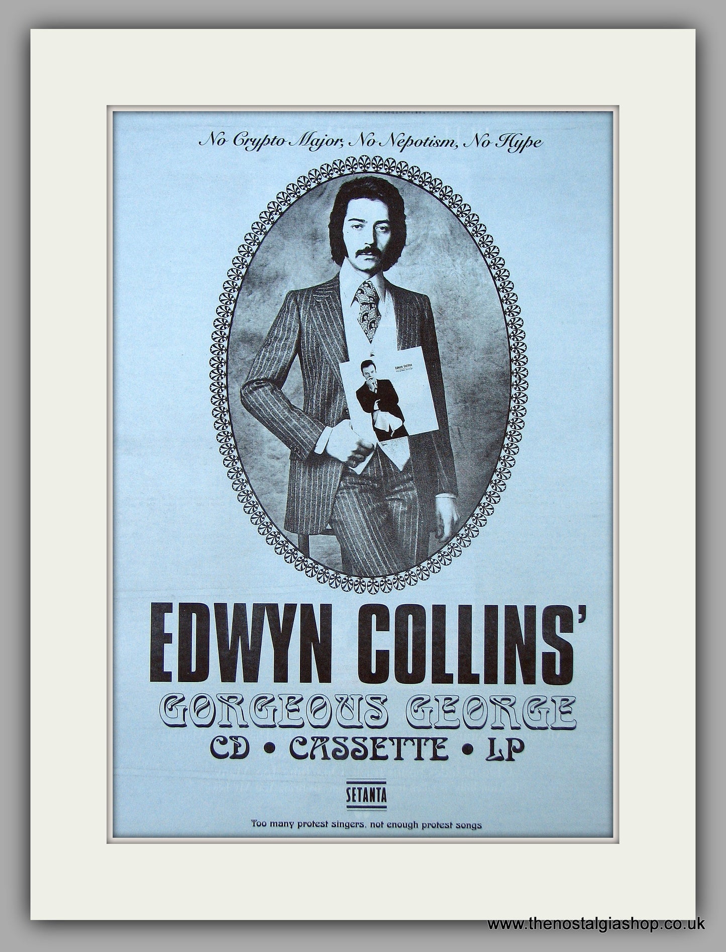 Edwyn Collins - Gorgeous George.  Original Vintage Advert 1995 (ref AD10729)