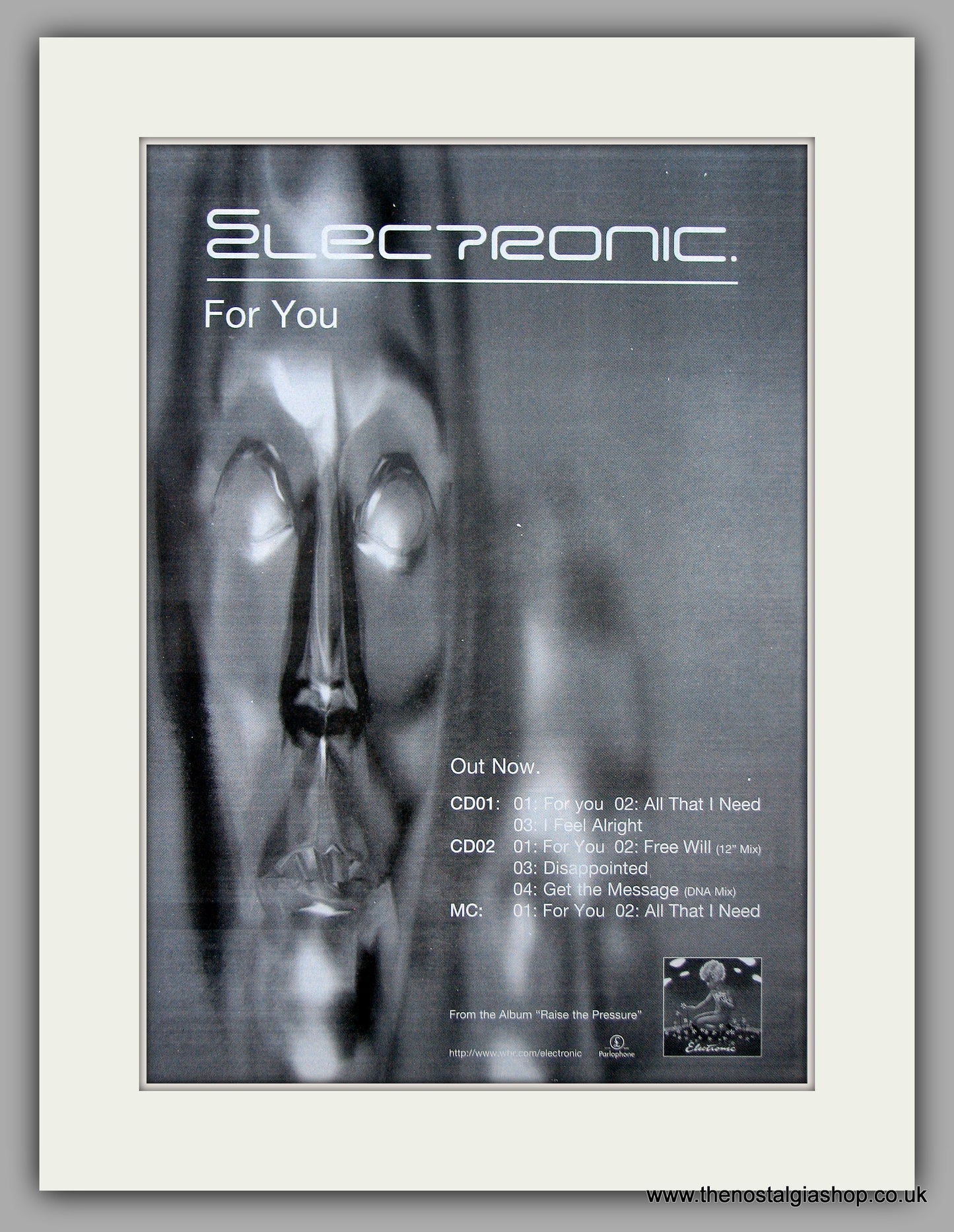 Electronic - For You.  Original Vintage Advert 1996 (ref AD10746)