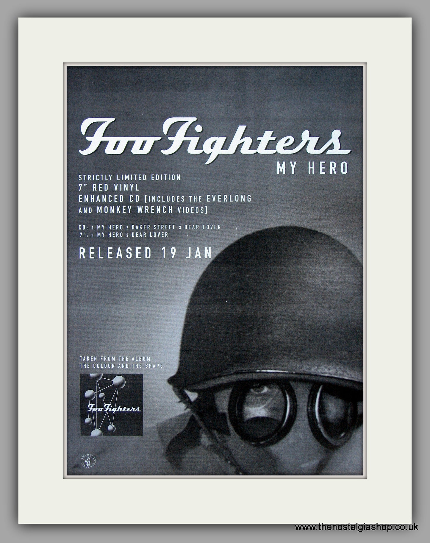Foo Fighters - My Hero. Original Vintage Advert 1998 (ref AD10781)