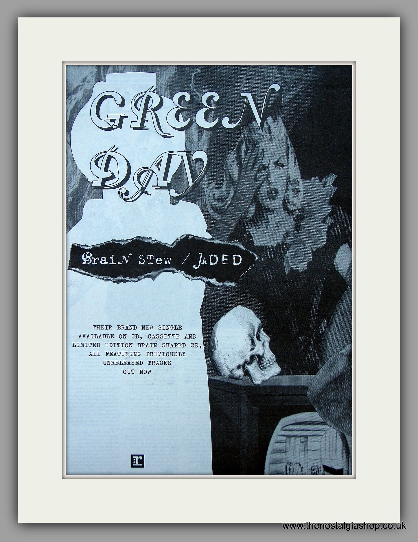 Green Day - Brain Stew/Jaded. Original Vintage Advert 1996 (ref AD10790)