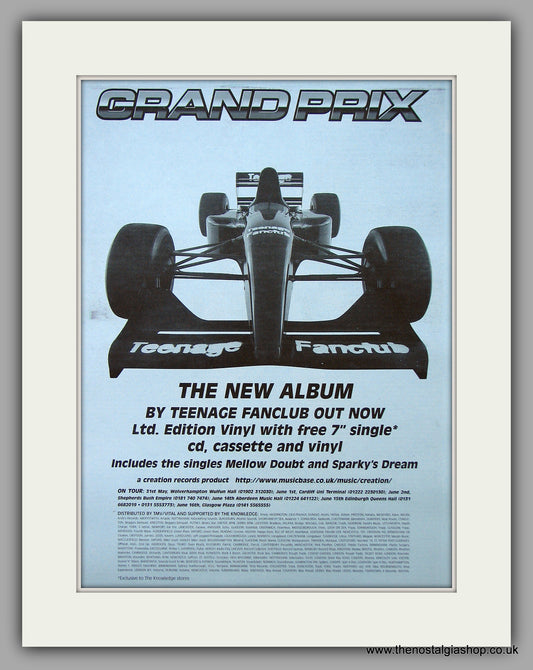 Teenage Fanclub - Grand Prix. Original Vintage Advert 1995 (ref AD10804)