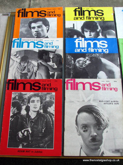 Films And Filming Magazines 1978. Full year 12 issues. (MC108)