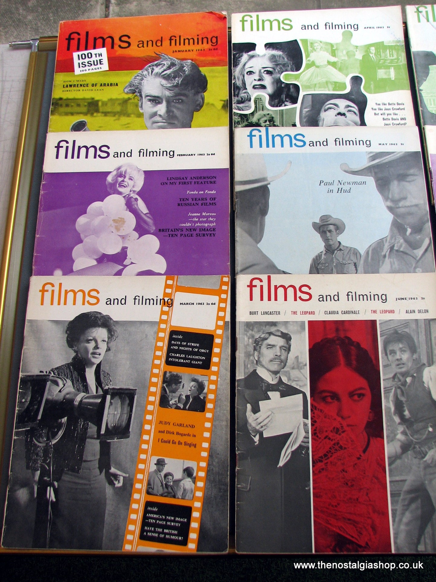Films And Filming Magazines 1963. Full year 12 issues. Including 100th Issue. (MC107)