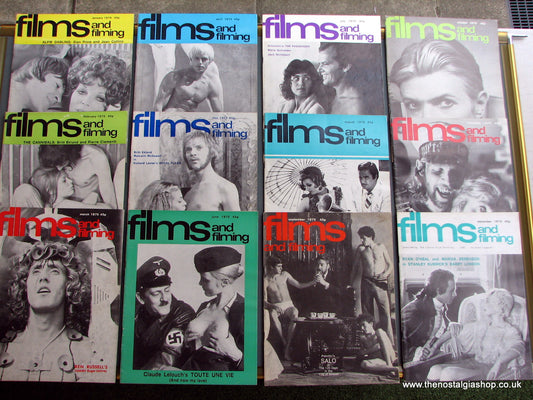 Films And Filming Magazines 1975. Full year 12 issues. (MC106)