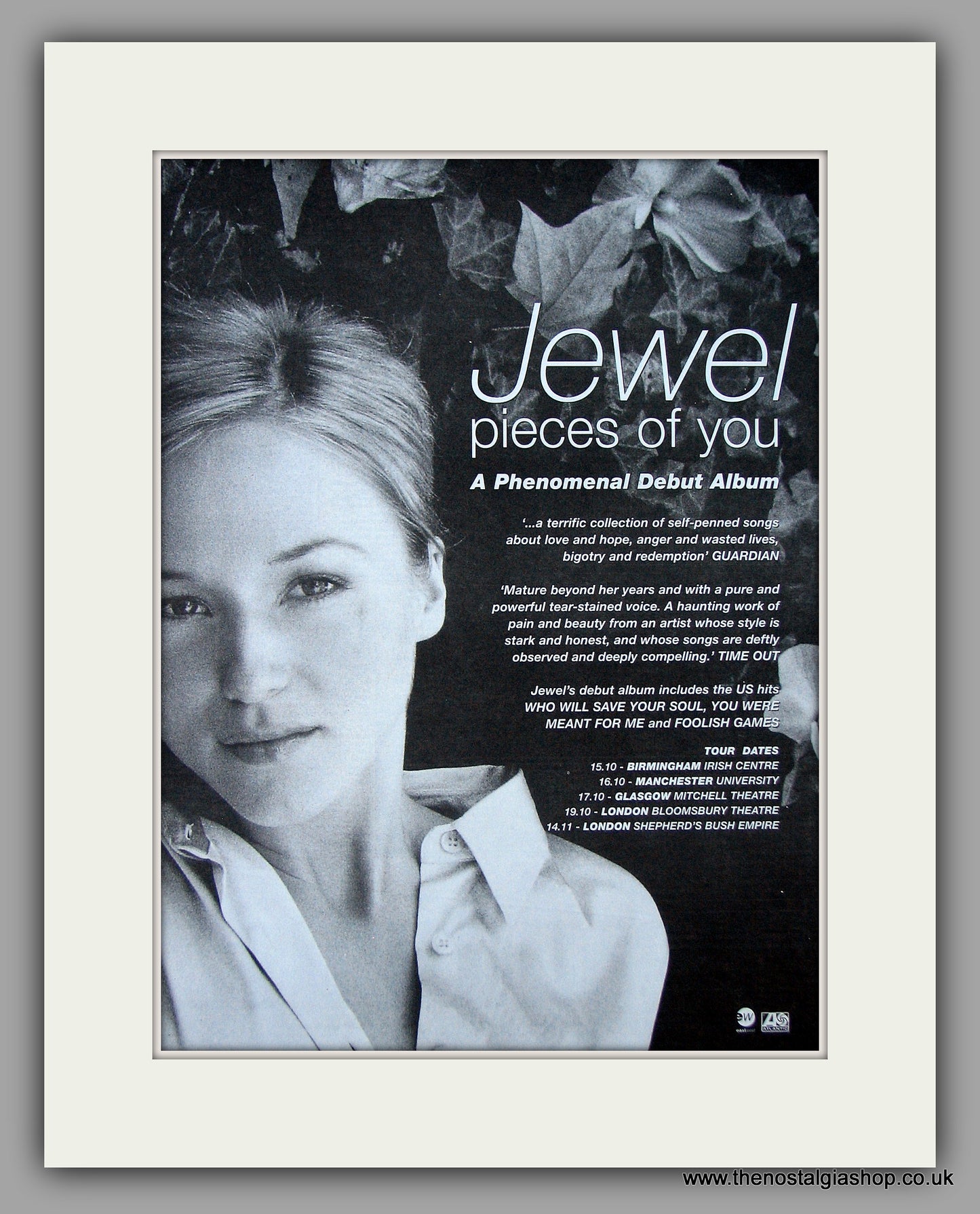 Jewel - Pieces Of You.  Original Vintage Advert 1997 (ref AD10821)