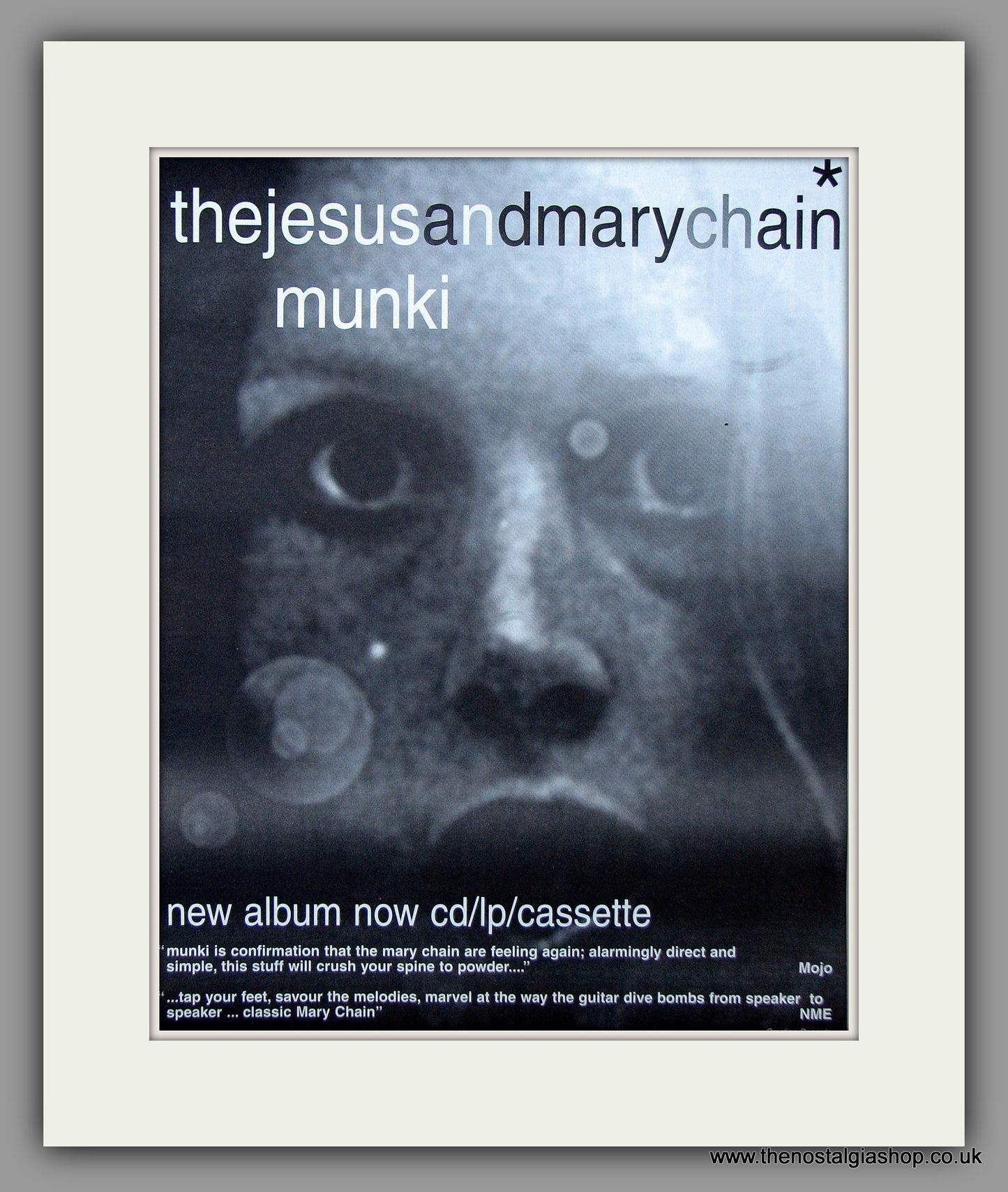 Jesus And Mary Chain (The) - Munki. Original Vintage Advert 1998 (ref AD10830)