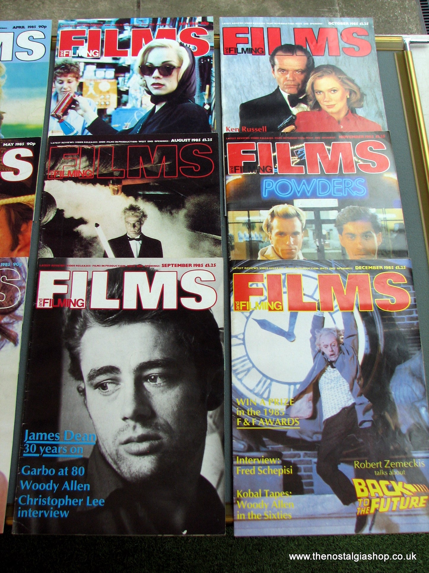 Films And Filming Magazines 1985. Full year 12 issues. (MC103)