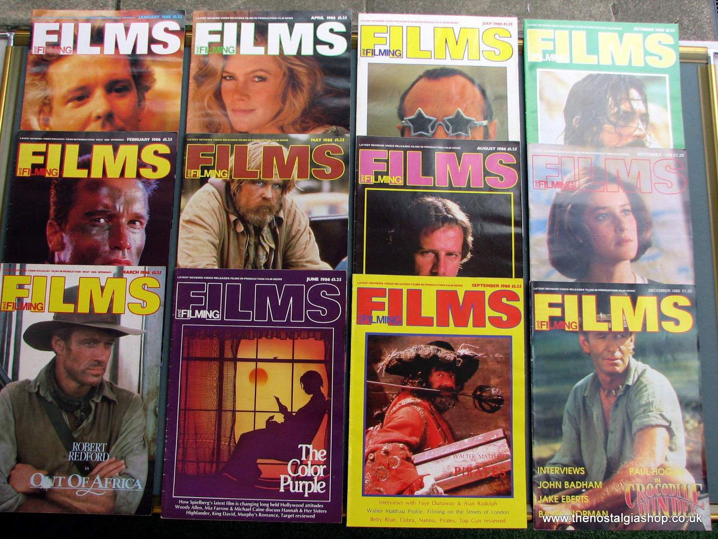 Films And Filming Magazines 1986. Full year 12 issues. (MC102)