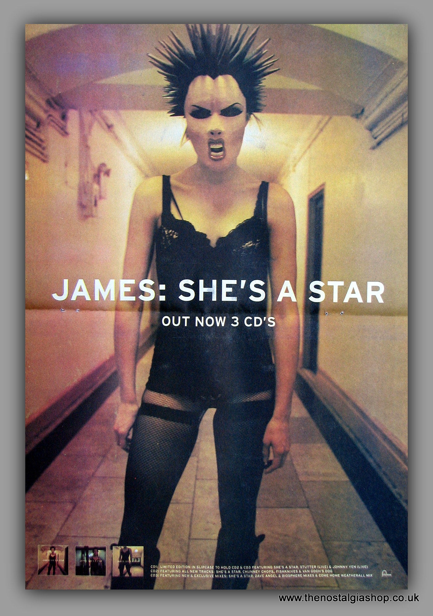 James - She's A Star. Large Original Vintage Advert 1997 (ref AD10836)