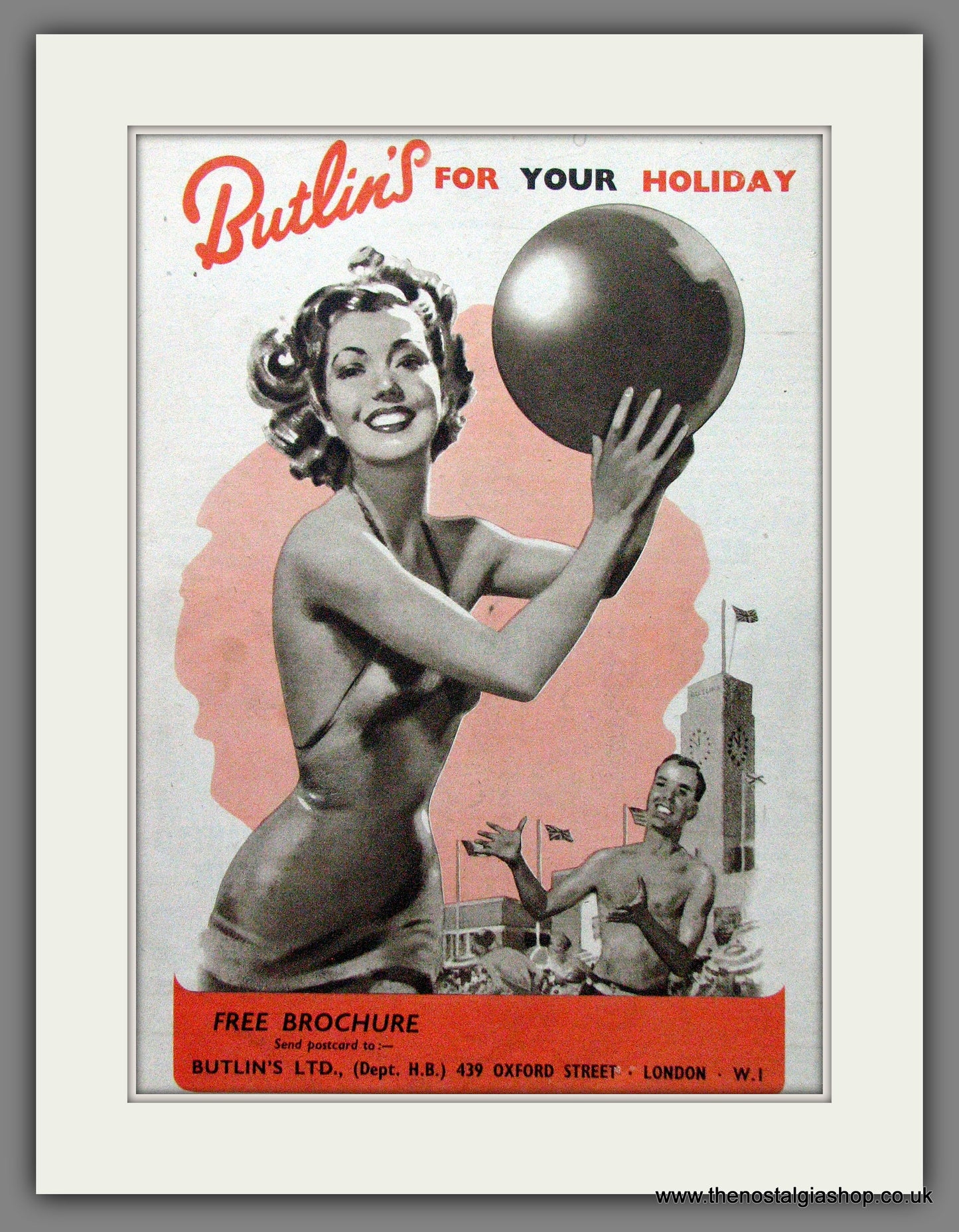 Butlins Holidays. Original Advert 1953 (ref AD55262)