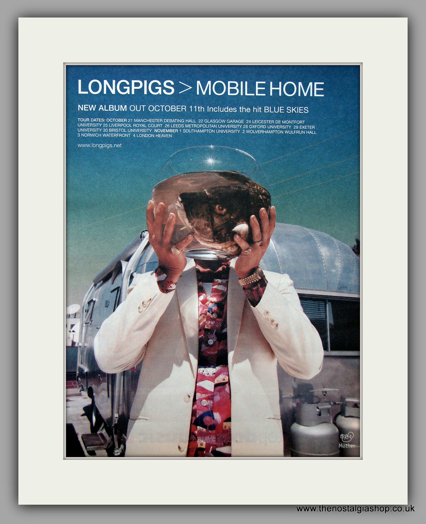 Longpigs - Mobile Home. Original Vintage Advert 1999 (ref AD10865)