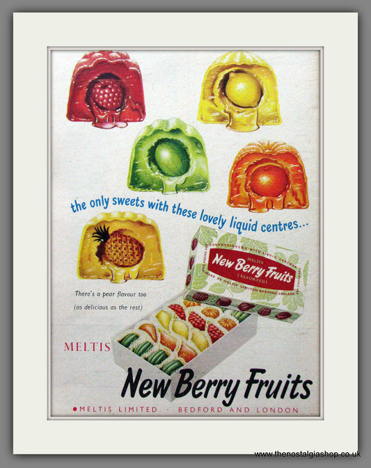 Meltis New Berry Fruits. Original Advert 1955 (ref AD55288)