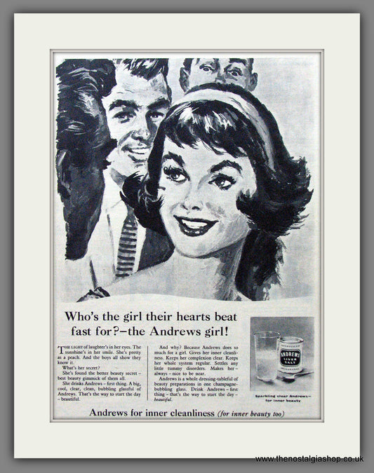 Andrews Liver Salt. Original Advert 1959 (ref AD55274)