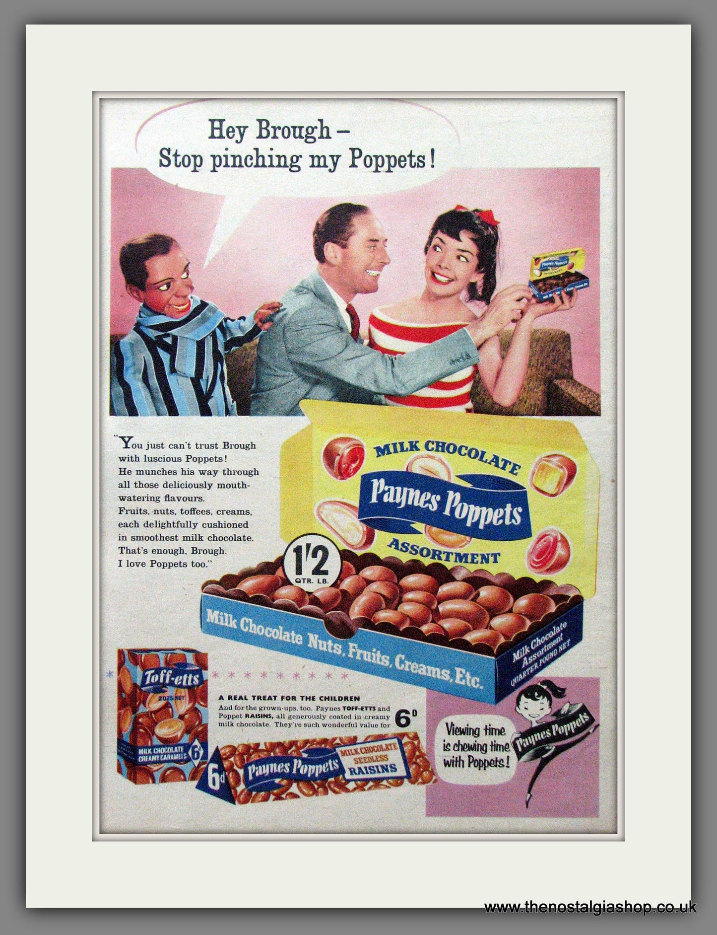 Paynes Poppets. Original Advert 1957 (ref AD55290)