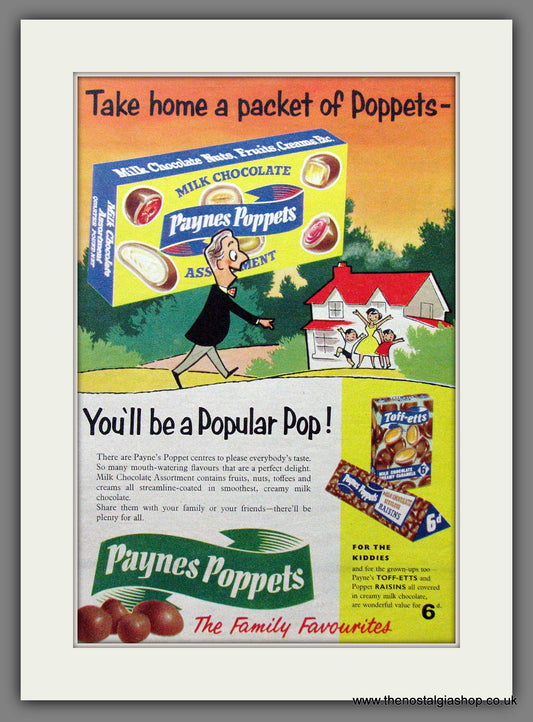 Paynes Poppets. Original Advert 1957 (ref AD55291)