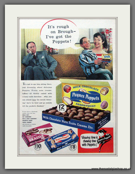 Paynes Poppets. Original Advert 1957 (ref AD55292)