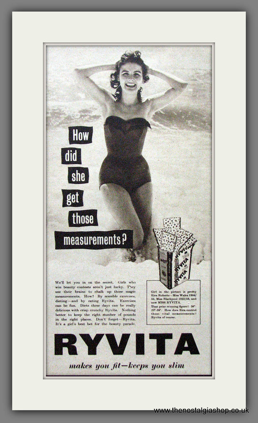 Ryvita. Original Advert 1956 (ref AD55294)