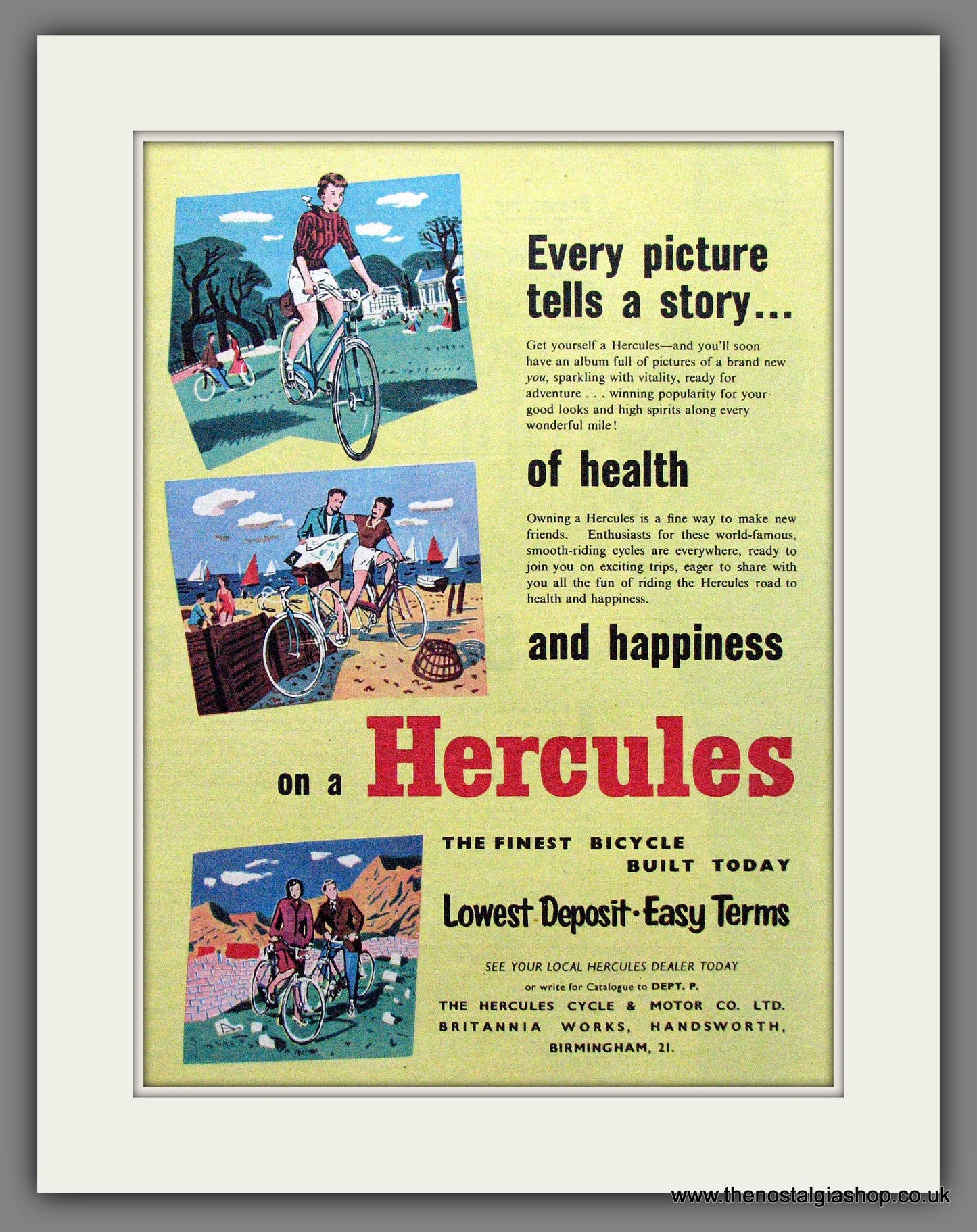 Hercules Bicycles. Original Advert 1961 (ref AD55301)