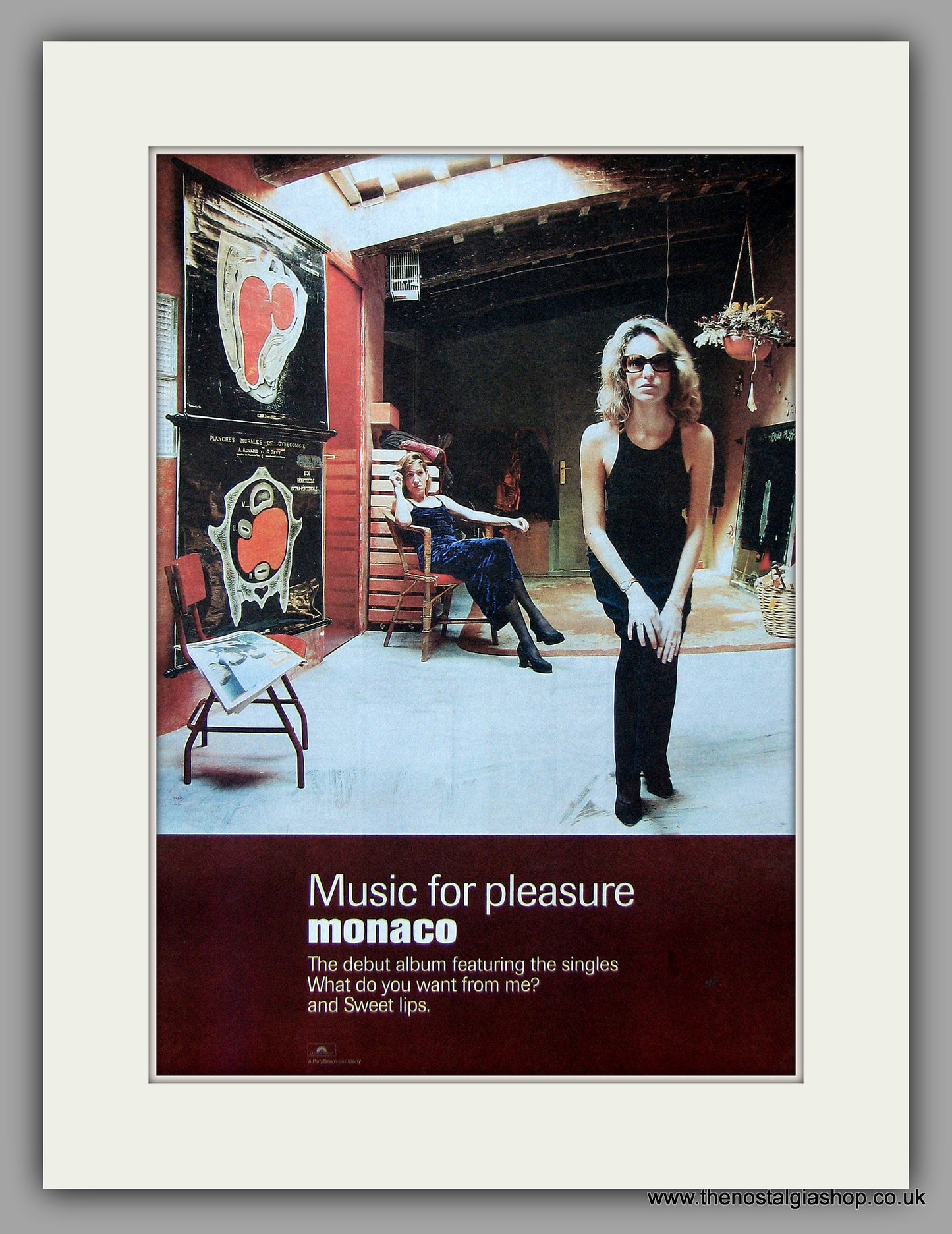 Monaco - Music For Pleasure. Original Vintage Advert 1997 (ref AD10879)