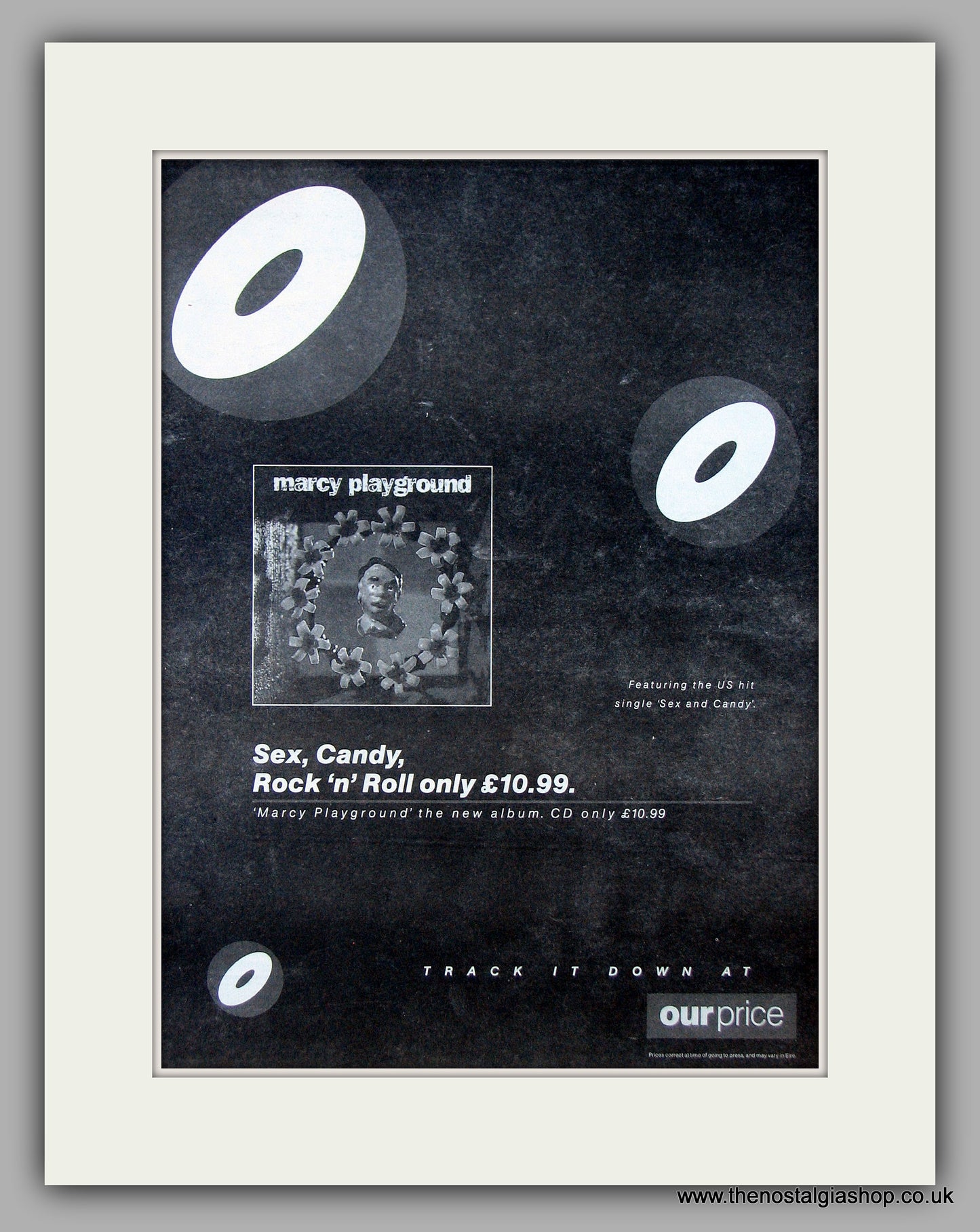 Marcy Playground - Sex Candy Rock'n' Roll. Original Vintage Advert 1998 (ref AD10881)