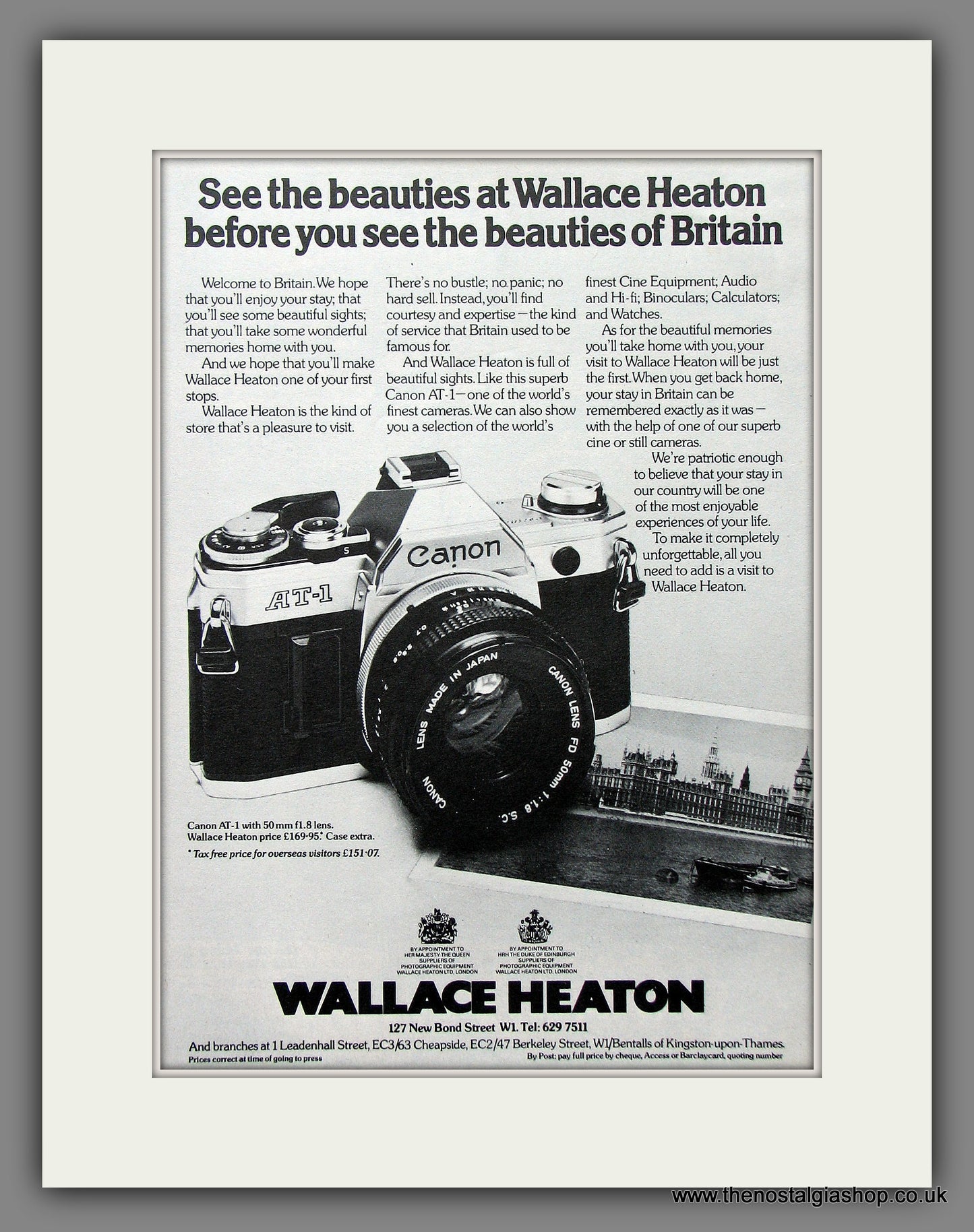 Canon AT-1 Camera. Original Advert 1978 (ref AD55306)