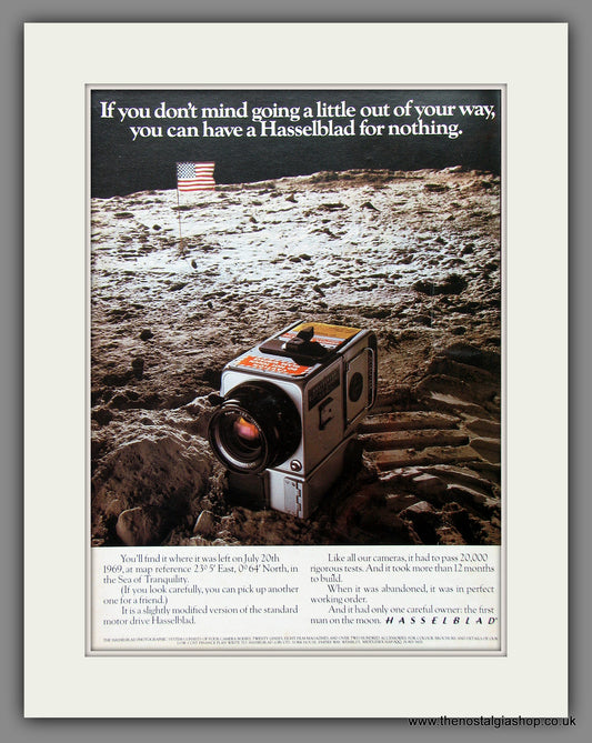 Hasselblad Camera On The Moon. Original Advert 1978 (ref AD55307)