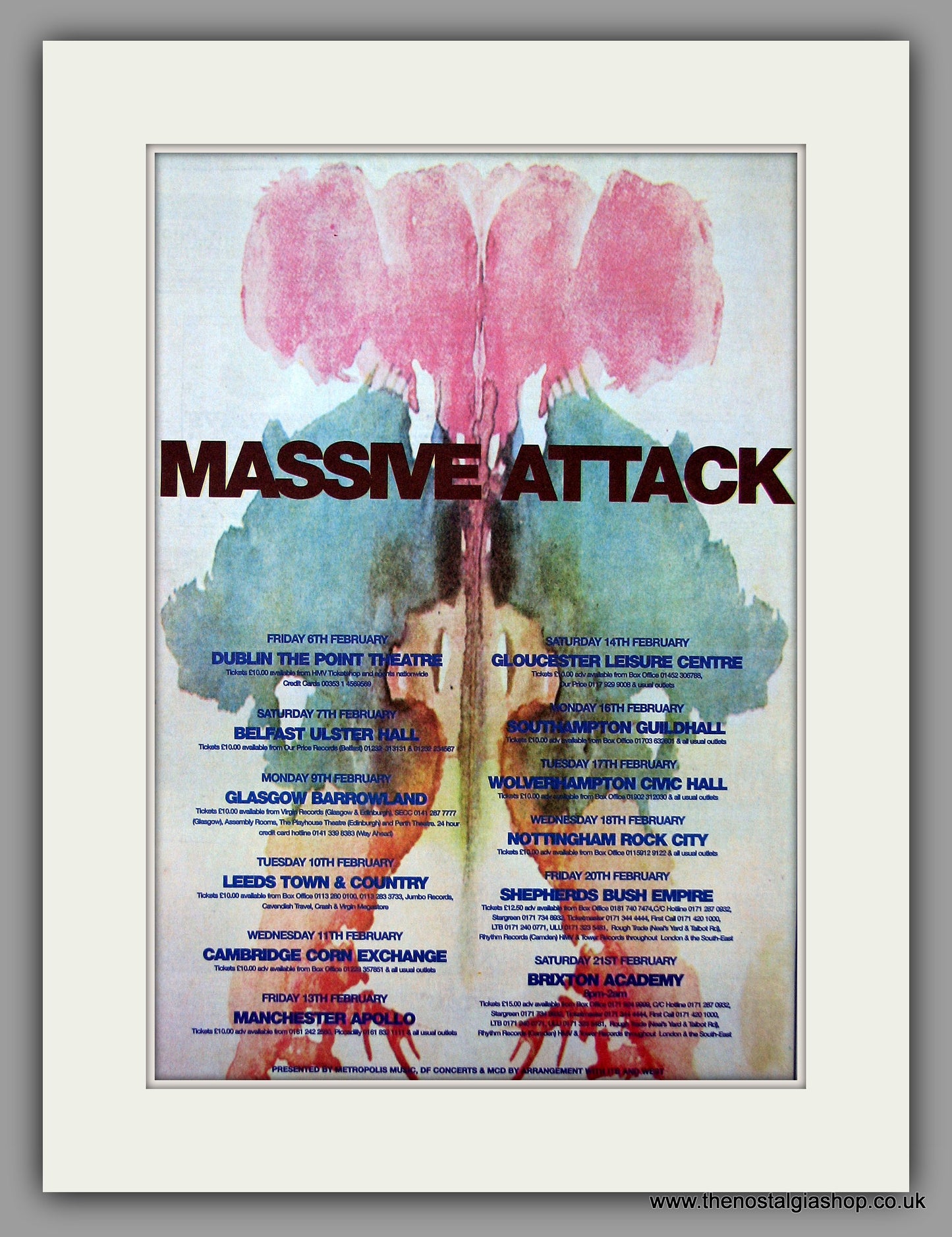Massive Attack - Tour Dates. Original Vintage Advert 1997 (ref AD10889)