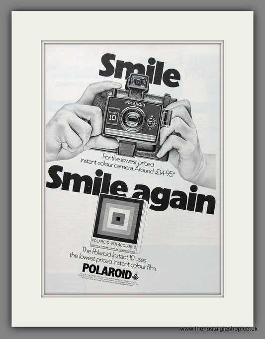 Polaroid Instant 10 Camera. Original Advert 1978 (ref AD55311)