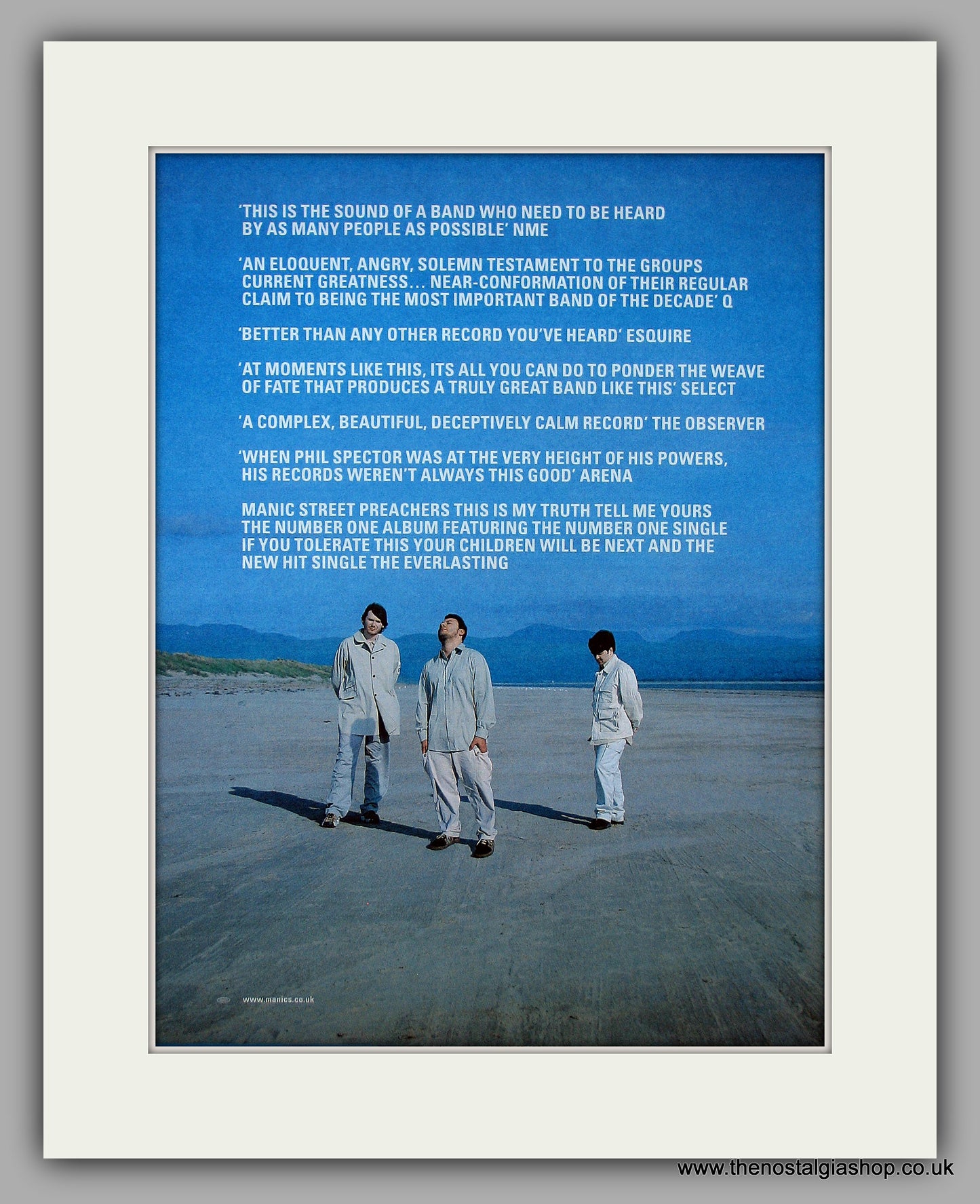 Manic Street Preachers - This Is My Truth Tell Me Yours. Original Vintage Advert 1998 (ref AD10902)