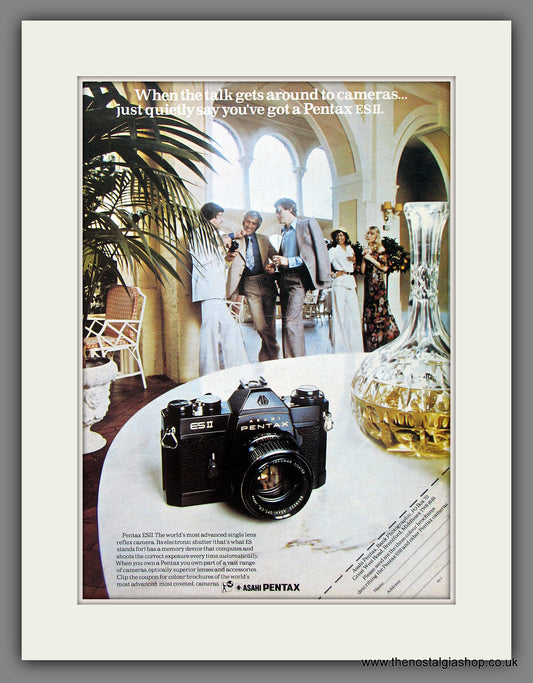 Pentax Asahi ESII Camera. Original Advert 1974 (ref AD55322)