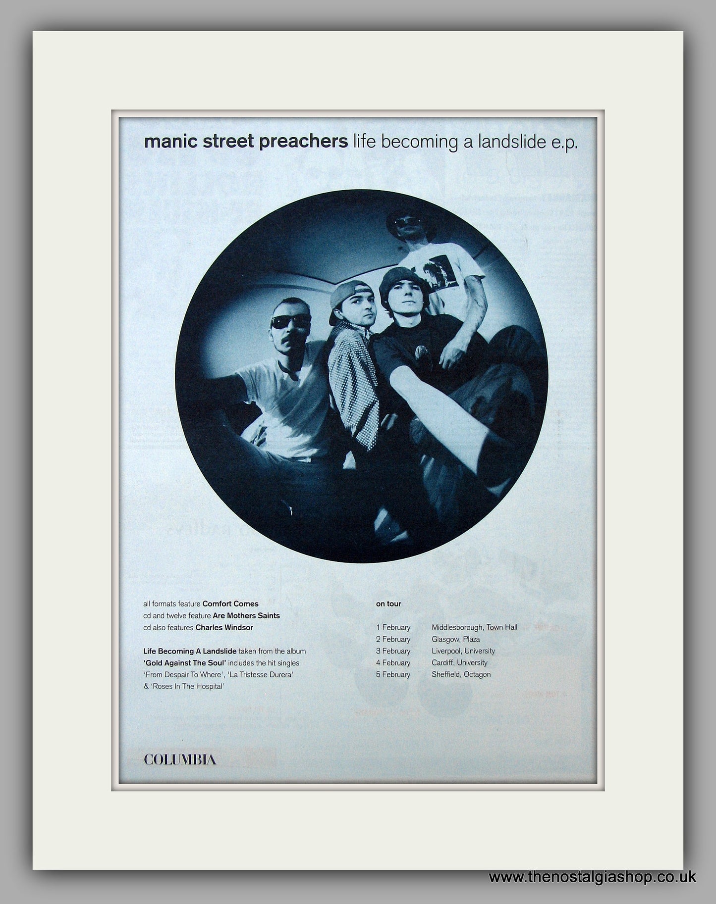 Manic Street Preachers - Life's Becoming A Landslide . Original Vintage Advert 1994 (ref AD10908)