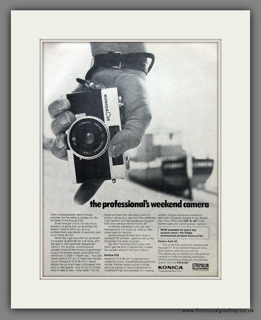 Konica C35 Camera. Original Advert 1970 (ref AD55334)