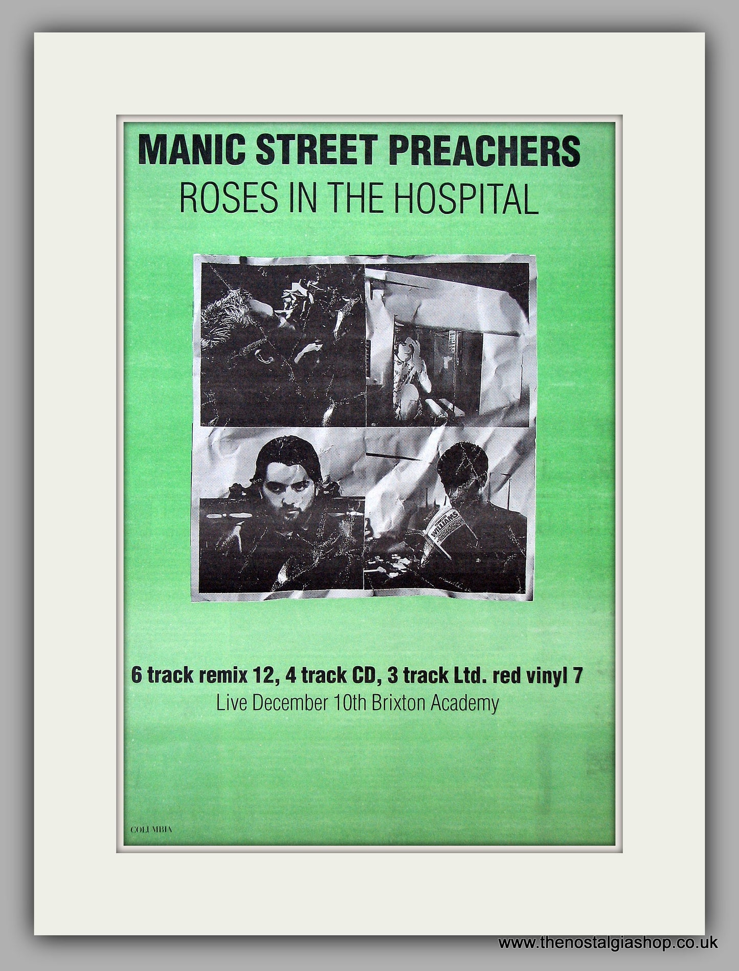Manic Street Preachers - Roses In The Hospital. Original Vintage Advert 1993 (ref AD10920)
