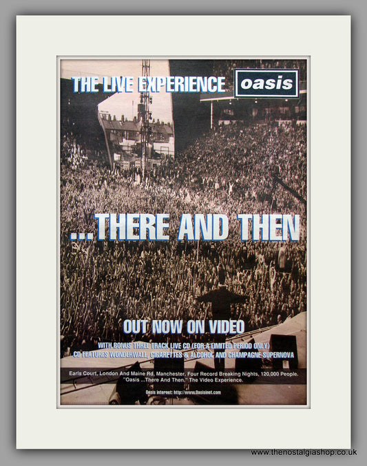 Oasis. There And Then.  Original Vintage Advert 1996 (ref AD10760)