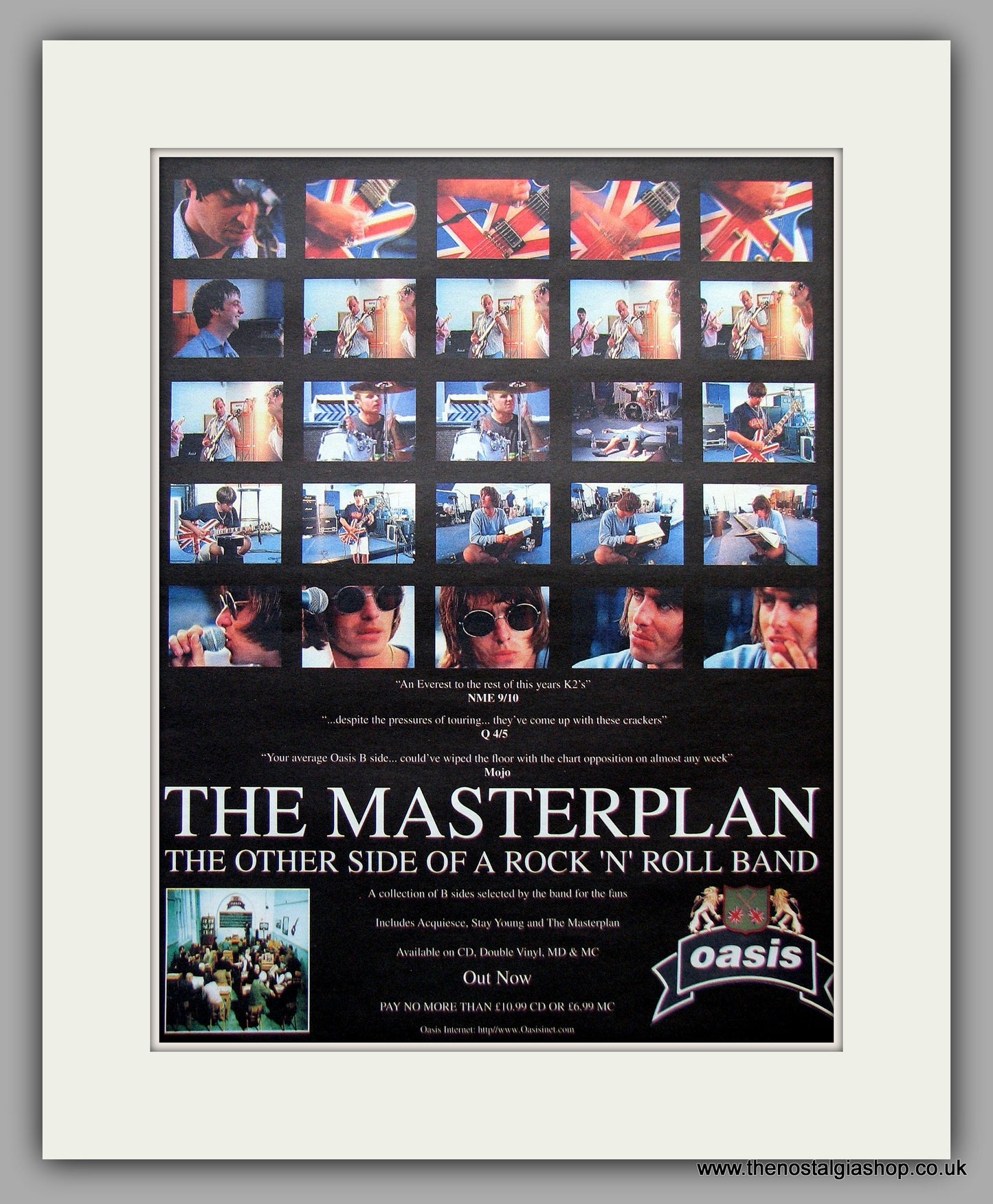 Oasis The Masterplan.  Large Original Vintage Advert 1998 (ref AD10761)