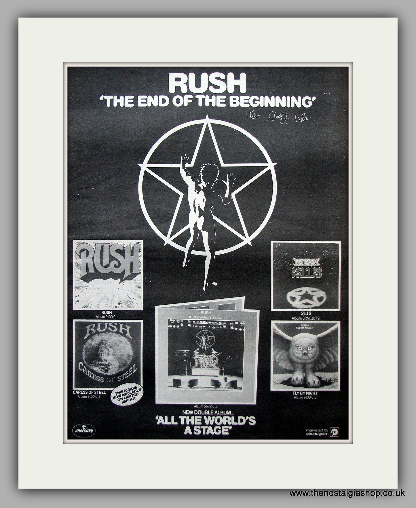Rush. The End of The Beginning. Original Vintage Advert 1977 (ref AD10764)
