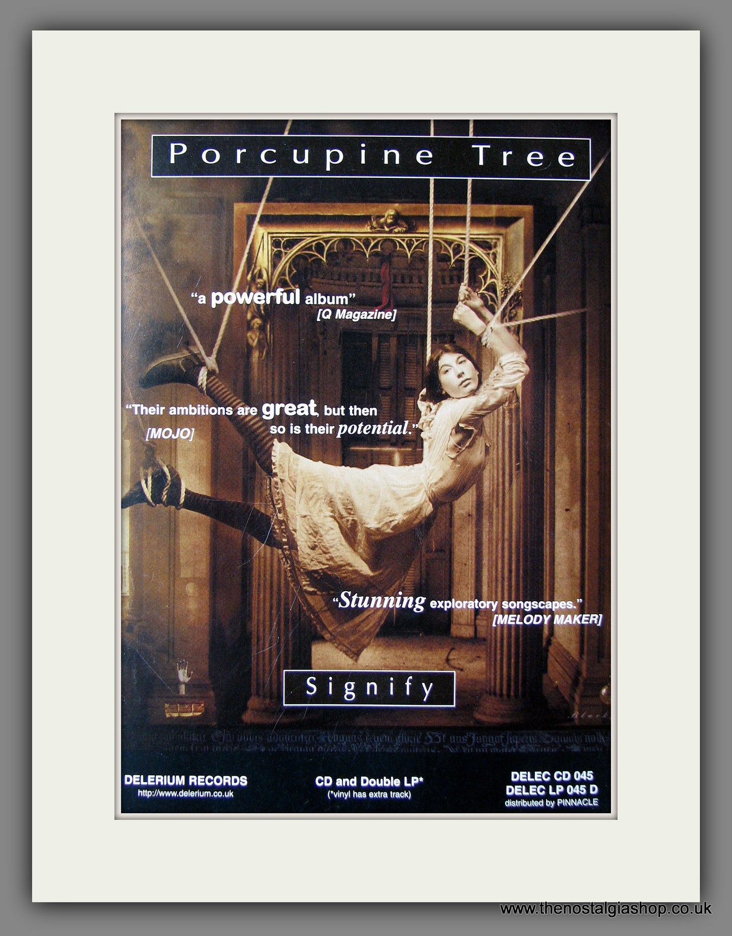 Porcupine Tree. Signify. 1997 Original Advert (ref AD55418)