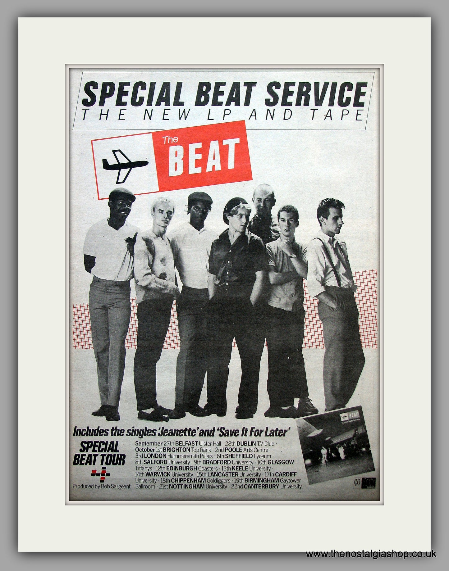 Beat (The) Special Beat Service. Original Vintage Advert 1982 (ref AD10912)