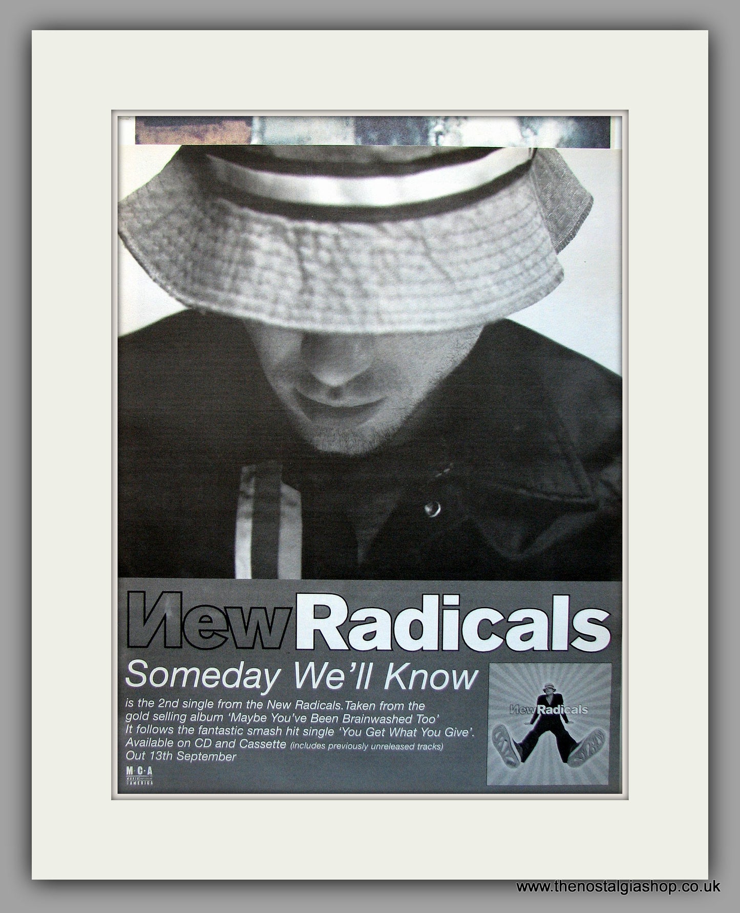 New Radicals - Someday We'll Know. Original Vintage Advert 1999 (ref AD10923)