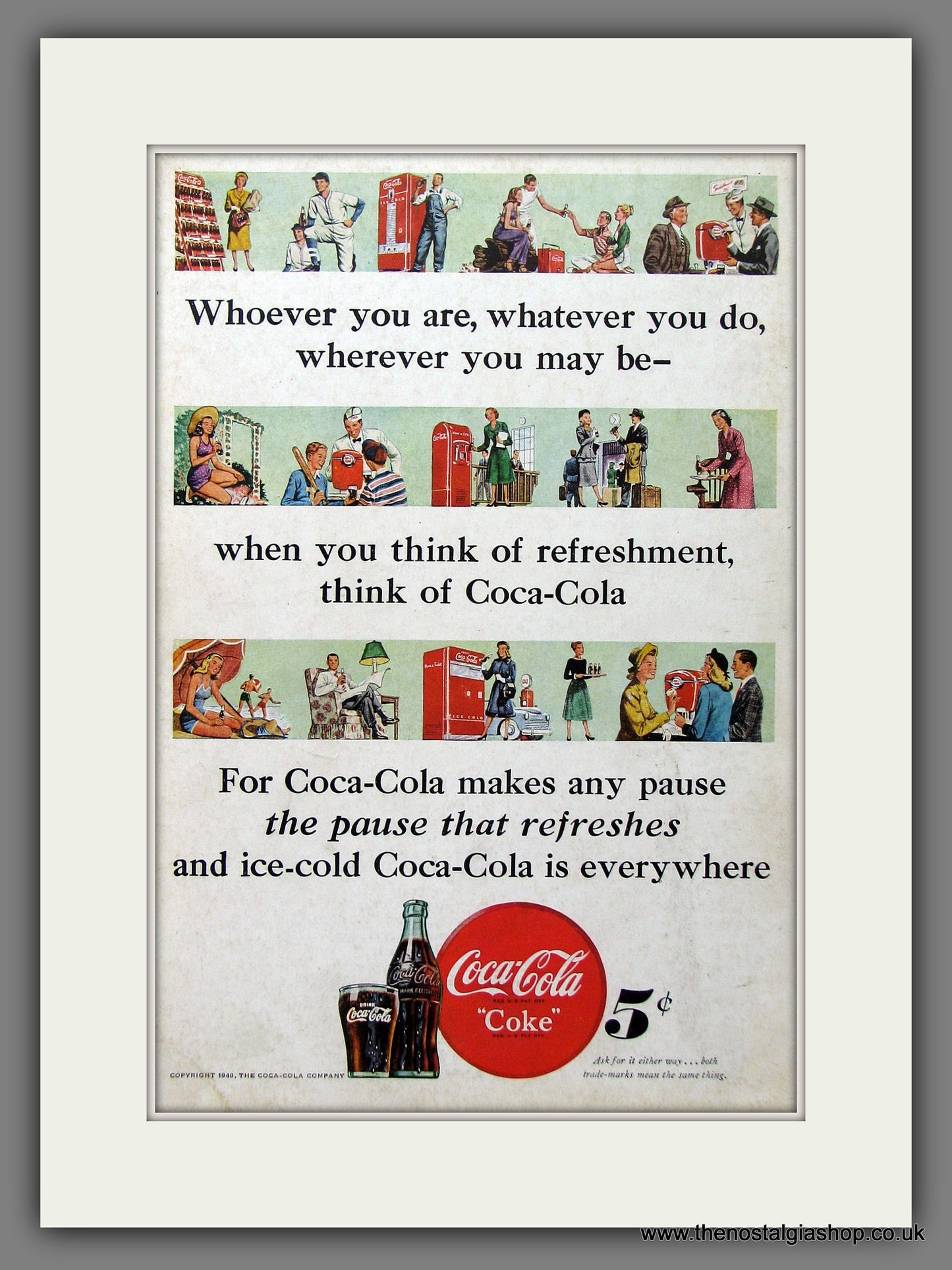 Coca-Cola Original Advert 1948 (ref AD55394)
