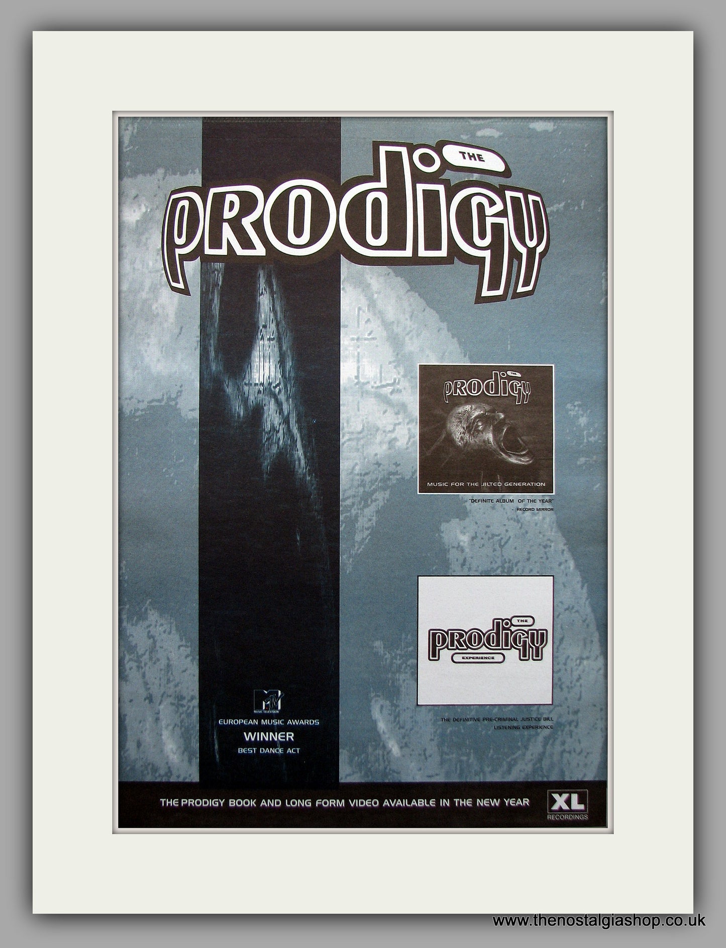 Prodigy (The) - Music For The Jilted Generation/The Experience. Original Vintage Advert 1994 (ref AD56090)