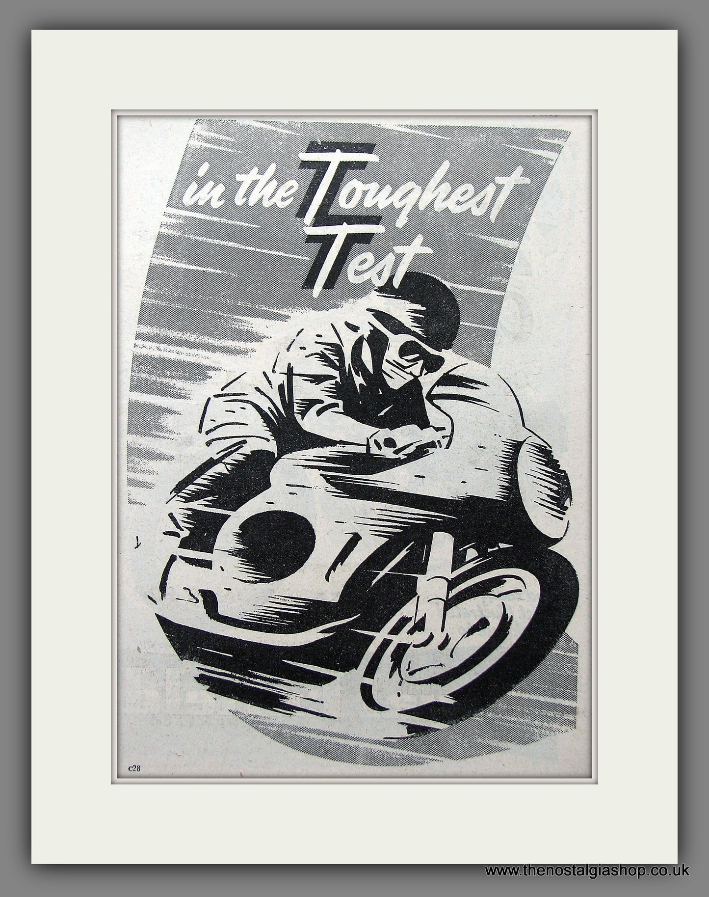 T.T. Races. The Toughest Test. Original Advert 1956 (ref AD55374)